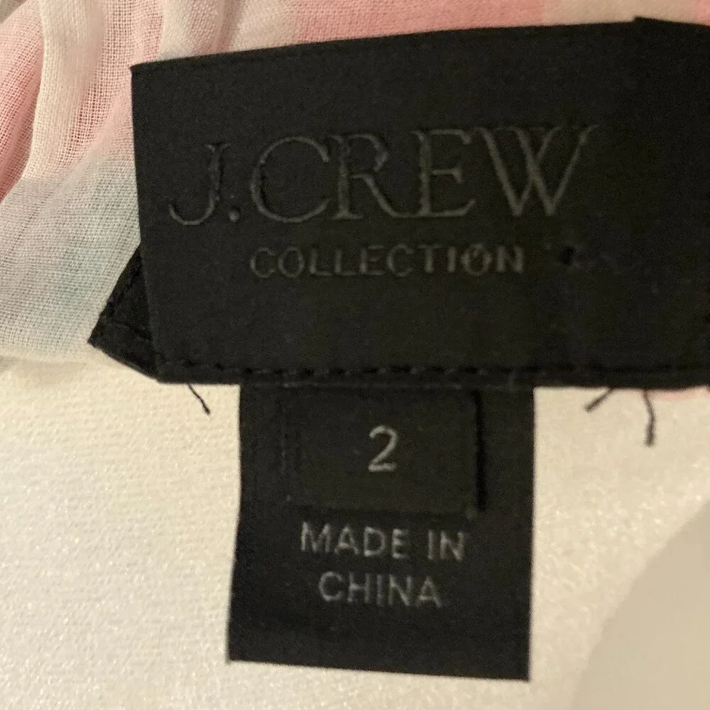 J. Crew Collection Lined Geo Multicolor Brushstroke Halter Dress - Size 2 - Picture 6 of 6